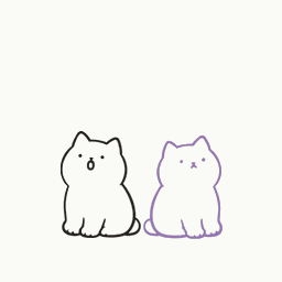 Taking turns meowing animation
