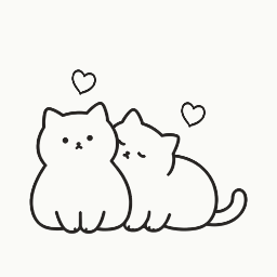 Leaning on a shoulder with hearts animation