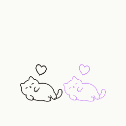 Rolling over with hearts animation